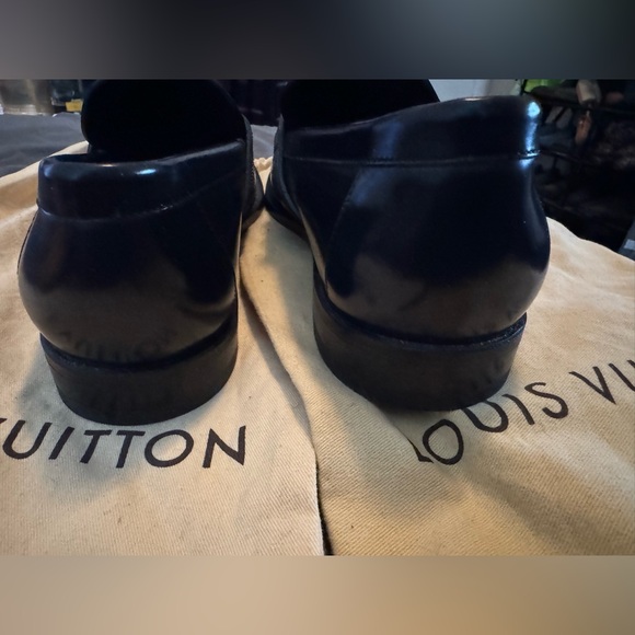 Louis Vuitton Men’s Loafer 9UK/10US Black Burgundy Leather Brand New Never Worn - Picture 12 of 13